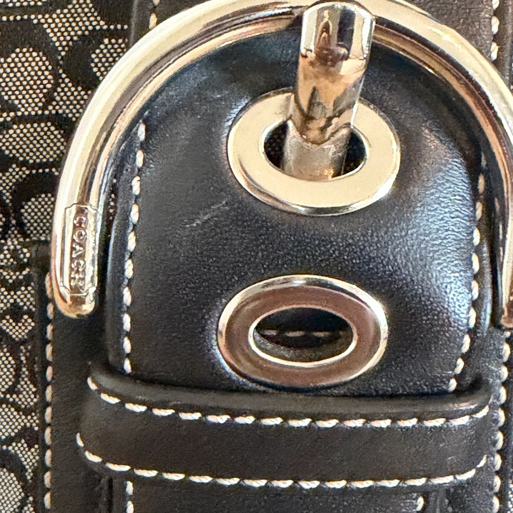 COACH Soho BUNDLE Signature C’s Black and Gray Shoulder Bag Set - Picture 3 of 9